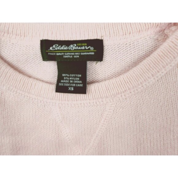 Eddie Bauer Pink Sweater Womens Pullover Size XS JH1225 - Picture 3 of 3